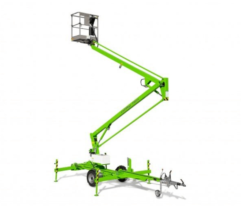 An image of the bright green Niftylift.